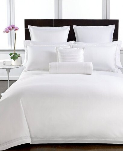 Hotel Plain Bed Sheet - 100% Cotton, Full Size, White | Breathable, Quick Dry, Durable, Wrinkle-Resistant, Hypoallergenic Design