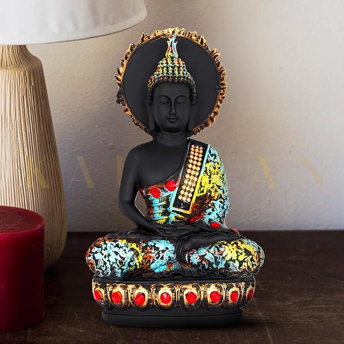 Meditating Multicolor Buddha Statue