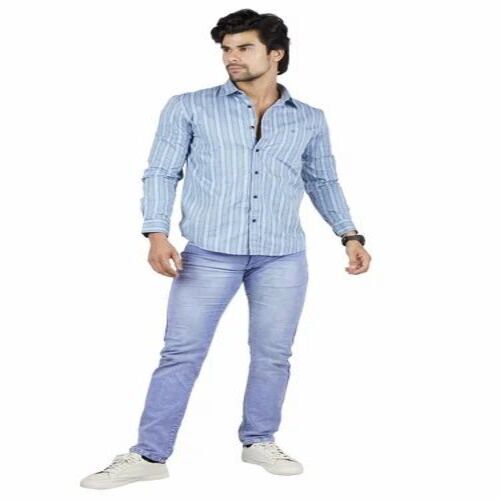 Men Cotton Striped Shirts