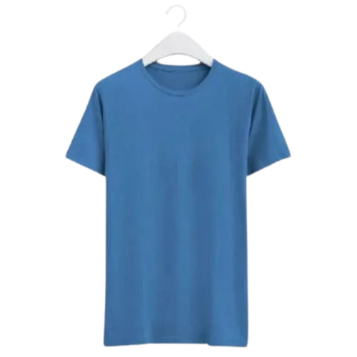 Men Plain Blue T Shirt