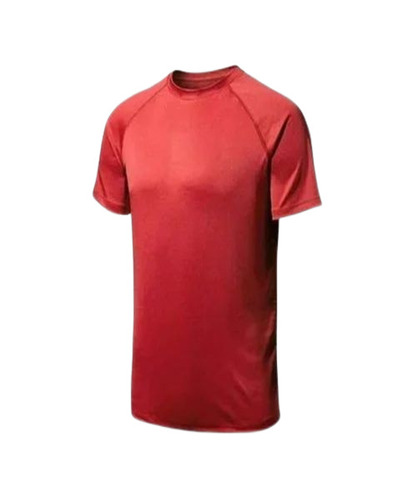 Men Plain Red T Shirts - Linen Fabric, Regular Fit, Sizes M-L-XL-XXL | Soft & Comfortable O-Neck, Short Sleeves, Casual Wear for Men
