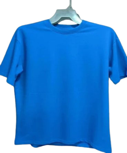 Men's Regular Fit Cotton T-Shirt - Blue, Soft & Comfortable, Short Sleeves, O-neck, Attractive Pattern
