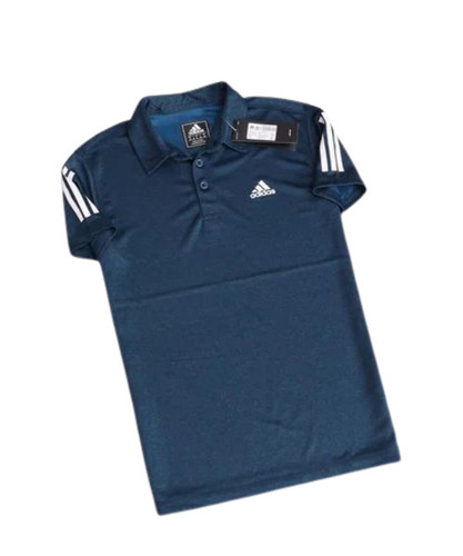 Mens Plain Polo T Shirt - Soft Cotton, Regular Fit, Available in M, L, XL, XXL, Blue Color, Short Sleeves, Casual Wear with Attractive Pattern