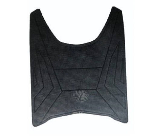 Scooty Floor Foot Mat - Black Material, Two Wheeler Compatibility | Easy to Clean, Tested on Quality Parameters, Plain Design
