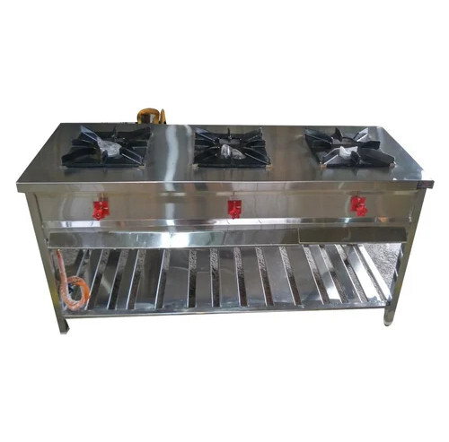 Ss Three Burner Cooking Range