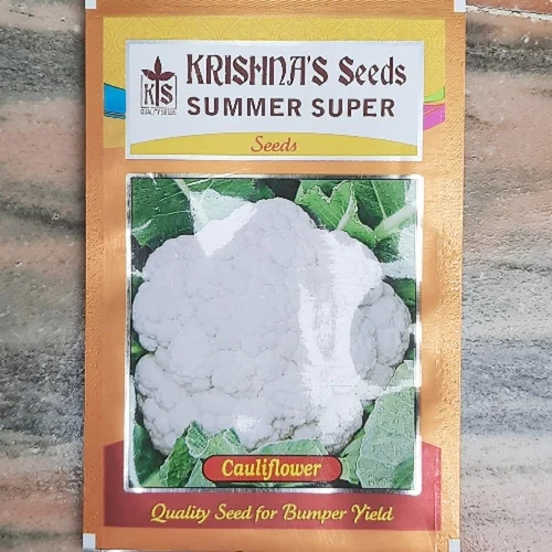 Summer Super Cauliflower Seeds - Organic Hybrid Variety | Highly Pure Vegetable Seeds for Optimal Agricultural Growth