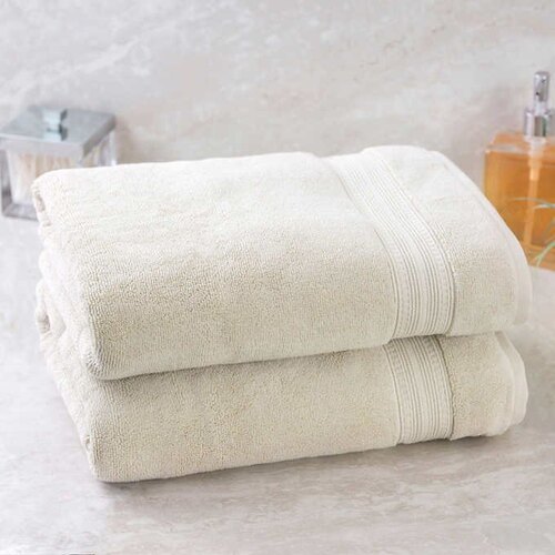 White Hotel Bath Towel - 100% Cotton, 70x140 Inches, Classic White Color | Luxuriously Soft, Highly Absorbent, Quick-Drying, Hypoallergenic