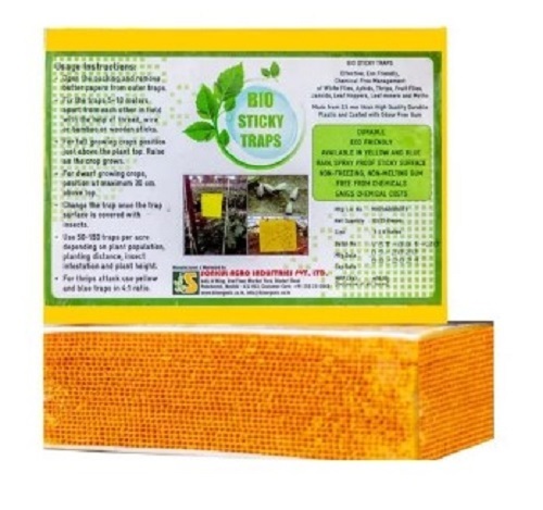 Yellow Plastic Sticky Trap - Easy to Fix, Manual Power Source, Tested Quality for Agriculture Insect Protection