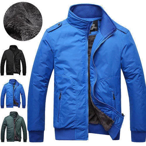 Mens Jackets - Cotton Plus Size Blue | Stylish Design Comfortable Fit Warm Insulation Lightweight Weather-Resistant Multiple Pockets Zipper Closure Breathable Fabric