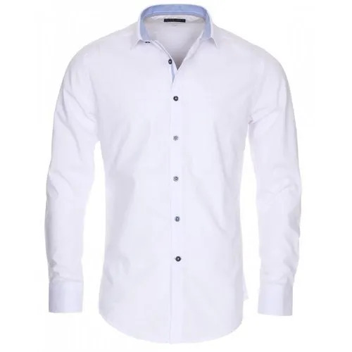 Mens Cotton Shirt - Classic Fit Ivory White Full Sleeves Plaid and Plain Patterns | Comfortable Breathable Material Stylish and Versatile Design Durable Stitching Easy to Iron
