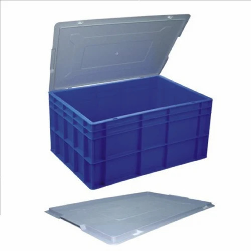 Storage Crates - Plastic Mesh Design Blue | Stackable Space-Efficient Heavy-Duty Capacity Lightweight Ventilated Sides Water-Resistant Easy to Clean