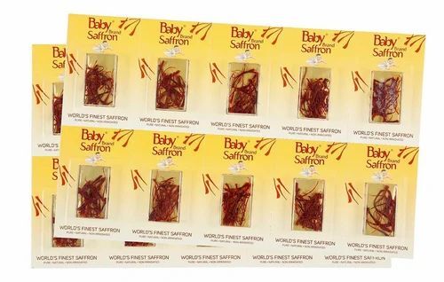 Baby Brand Saffron - 100% Pure Dried Saffron, 12-Month Shelf Life, FSSAI Certified, Packaged for Freshness