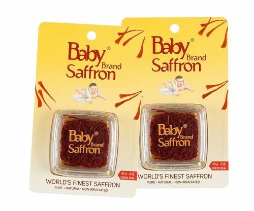 Baby Brand Saffron Kesar - 100% Organic Dried Saffron | Fresh, FSSAI Certified, 12 Months Shelf Life, Ideal for Culinary Uses