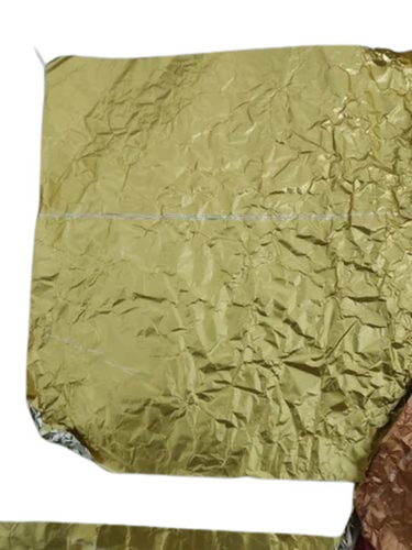 Bare Aluminum Sheets Foil - 9 Meter Roll, Golden Color, Soft Hardness, Plain Pattern