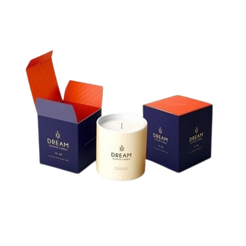 Candle Packaging Box - Printed Paper Design Disposable 2-4 Inch Width