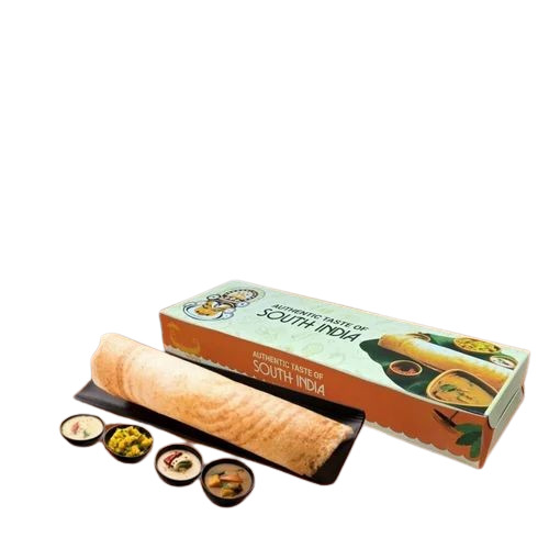 Dosa Packaging Box - Cardboard, 165X115X60 mm, Multicolour, 250 gm, Two Compartments, Three Ply | Ideal for Food Storage and Presentation