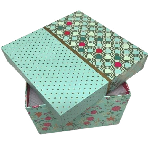 Gift Packaging Box - Paper Material, Rectangular Shape, Blue and Pink Color, 1-5 Kg Capacity | Multi-Color Design for Versatile Gifting