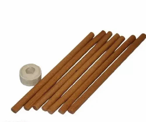 Guggal Dhoop Stick - Wood Material, 4 Inch Length, Brown Color | Eco-Friendly, Rose Fragrance, 15 Minutes Burning Time, Indian Incense for Religious Use