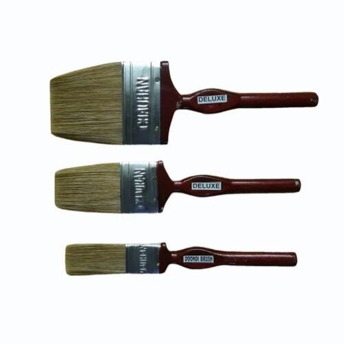 Painting Decorative Brush - Hog Hair, 1 1/2 Inch Flat Head, Brown | Ideal for Polishing and Precision Painting
