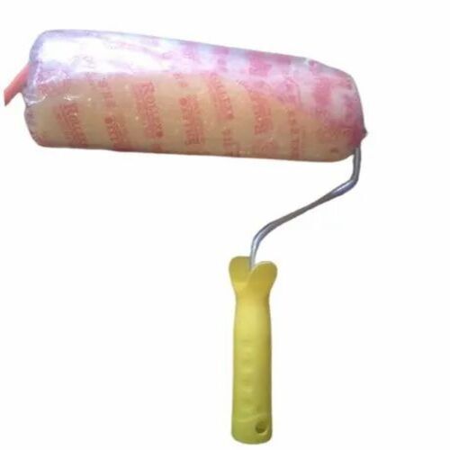 Polyester Foam Paint Roller - Polyester, 7 Inch, White and Yellow | Handles Made of Plastic, Ideal for Wall Painting