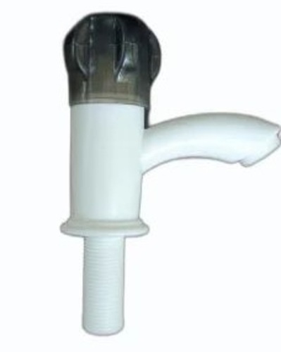 Pvc Pillar Cock - 1/2 Inch Round | Durable, Glossy Finish, Deck Mounted, White & Black