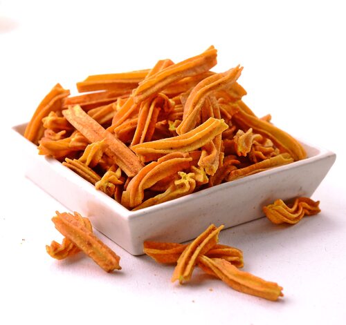 Soya Sticks - FSSAI Certified, 542 K Cal, 3.76 gm Sugar, 0.88 gm Fiber, 14.36 gm Protein | Spicy, Fried, Bag Packaging