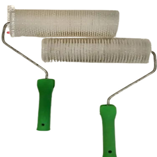 Spike Roller Brush - Polyester, 8 Inch, Green Color | Multicolor Customizable Size, Ideal for Wall Painting Applications