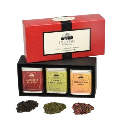 Tea Packaging Boxes - 1 Kg Capacity, 200 GSM Printed Paper, 6 Inch Height | Multi Color Design, Durable Paper Material