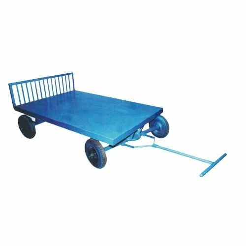 Delivering Trolley - MS Standard Size Blue Color | Accurate Dimension Smooth Performance Corrosion Resistance