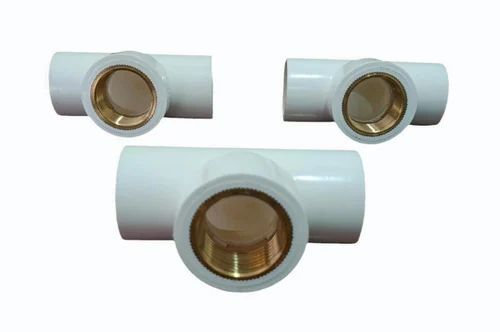 Upvc Tee - 3/4 x 1/2 Inch White Round Male Connection | High Working Pressure Durable Very Good Quality Fine Finished