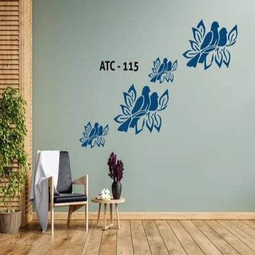 Wall Stencil Design - PVC Sheet, 16x14 Inch Size, Square Shape, White Color | Customizable, Multicolor Options Available