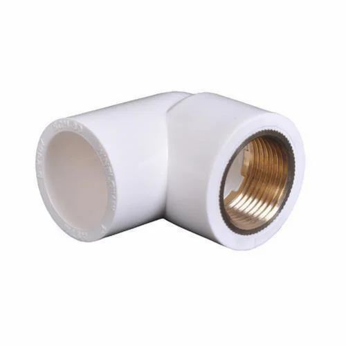 White UPVC Brass 90 Degree Elbow - 1/2 to 6 Inch Size, Durable Female Connection | Fine Finished, Suitable for Water, 6 Month Warranty