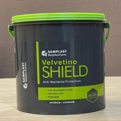 5 L Printed Plastic Paint Bucket - Polypropylene, 160x180x250mm , Multicolor, Round Shape with Lid, Plain Pattern