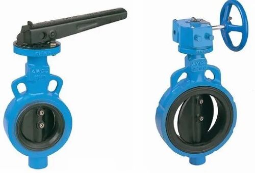 Butterfly Valves - Aluminum Round Wafer Type , Blue Color with Compact Design, Corrosion Resistant, Leak-Proof Seal, High Flow Capacity, Versatile Application, Easy Operation