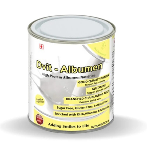 Dvit Albumen Protein Powder - Vanilla Flavor, Highly Vegetarian Formula | Promote Healthy Growth, Build Muscles & Body