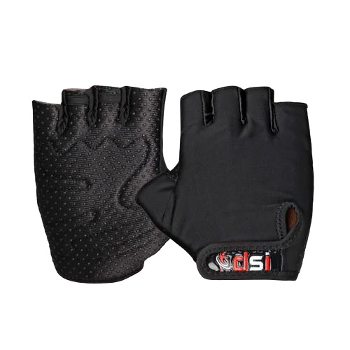 Fitness Gloves - PU Material, Free Size, Black Color | Half Finger, Breathable & Comfortable, Unisex Gym Gloves