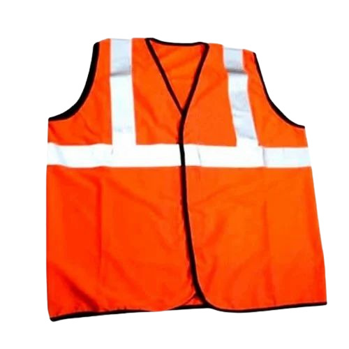 Orange Safety Vest - Nylon Material, All Size, Plain Pattern | Soft & Comfortable, Reflective, No Fade, Washable, Sleeveless, Unisex