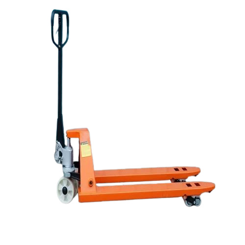 Pallet Trucks Trolley - Mild Steel, Standard Size, Yellow | Manual Power Source, 2000 kg Load Capacity, Durable, Brake Included, New Quality