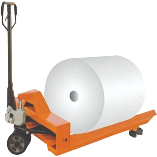 Paper Reel Beam Pallet Trucks - Mild Steel 70 mm/sec Lifting Capacity | 2000 Kg Capacity Manual Control Durable Fine Finishing Red Color