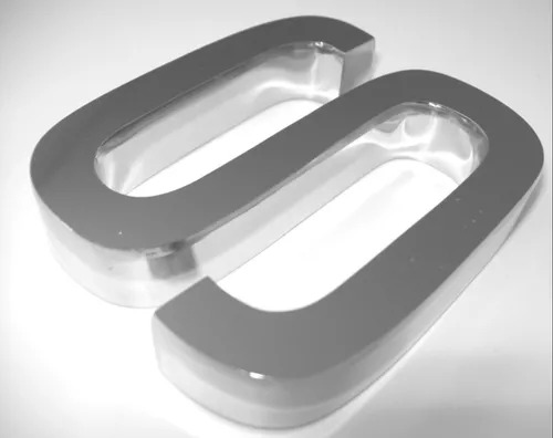 Polished Stainless Steel Letter - Mild Steel Wire Shape, Grey Color | Durable, Corrosion Resistant, Weatherproof, Customizable Fonts, Modern Aesthetic