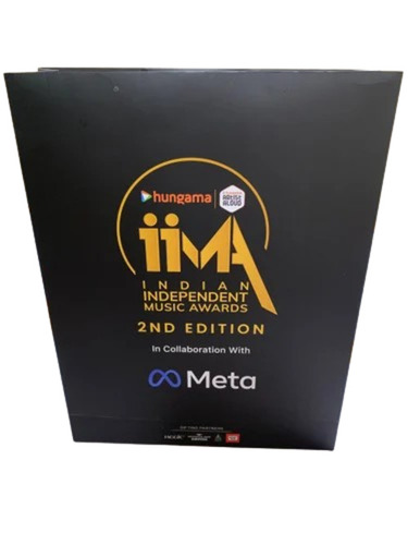 Promotional Paper Bag - Paper Material , Black Printed Design | Biodegradable, Moisture Proof, Recyclable