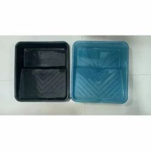 PVC Paint Tray - 12 x 12 Inch Square, Multicolor Plastic Material, Customizable Size, Lightweight at 300 gm