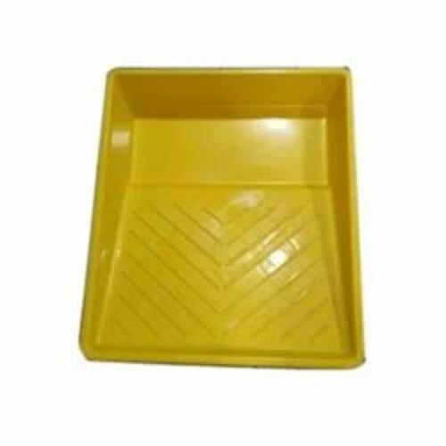Rectangular Wall Paint Tray - Plastic Material, 12x12 Inch Size, Yellow Color Coated Finish | Customize Your Size Option