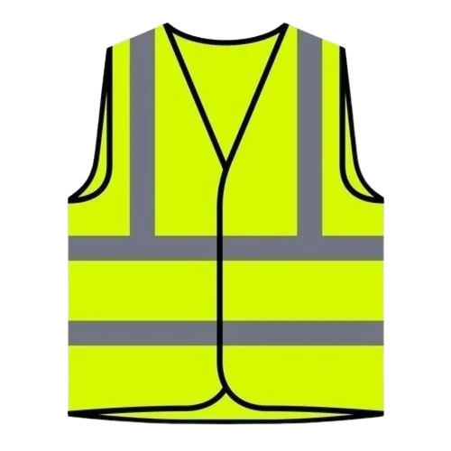 Reflective Safety Vest - Nylon Fabric, All Size, Yellow Color | Soft, Comfortable, Sleeveless, Washable, No Fade, Unisex Design