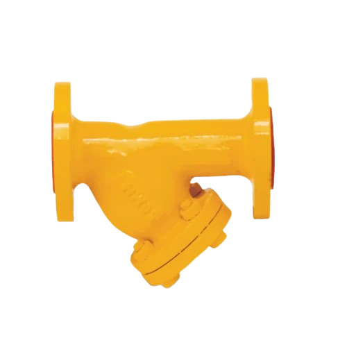 Water Strainer - Cast Iron, Standard Size, Yellow Finish | Very Durable, Industrial Application, 1 Year Warranty