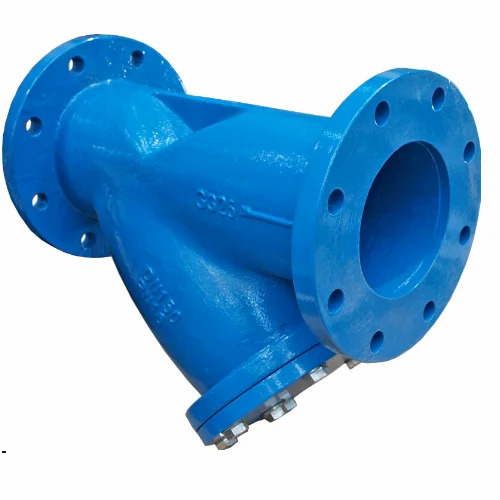 Y Strainers - Cast Iron, 1/2 to 2 Inch Size, Blue Color | Durable, Fine Finished, Long Lasting Pre-Filter for Industrial Use