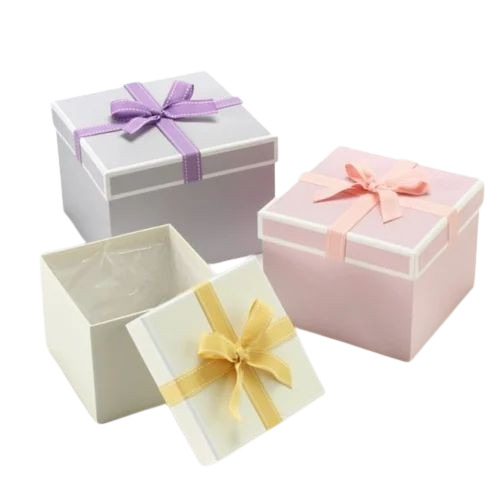 Fancy Gift Box - Paper Material, Multi Color | Plain Design for Versatile Gift Packaging Solutions