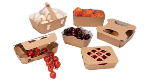 Fruit Packaging Box - Double Wall 5 Ply, Laminated Virgin Kraft Paper, 5 Kg Capacity, Rectangular Shape, Digital Printing (CMYK)