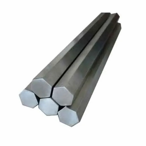 Hexagonal Carbon Steel Bright Bar - Durable Carbon Steel Customized Size Silver Finish | Hot Rolled Perfect for Industrial Applications
