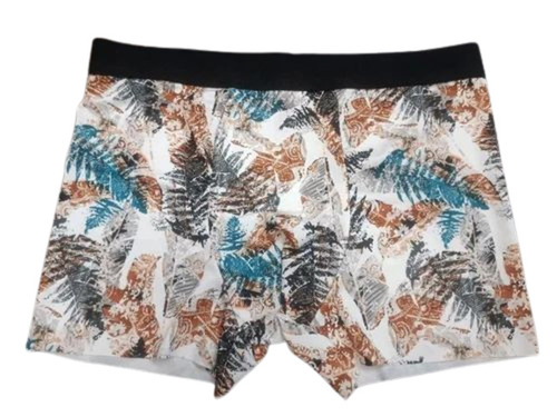 Men Polyester Underwear - Medium Size, Ivory White Printed Design | Durable, Long Lasting Fabric for Daily Use, Handwash Care
